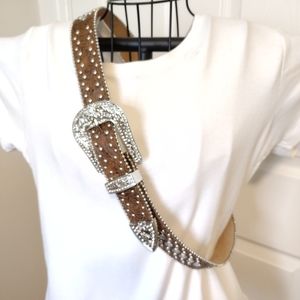 Rhinestone Western Belt